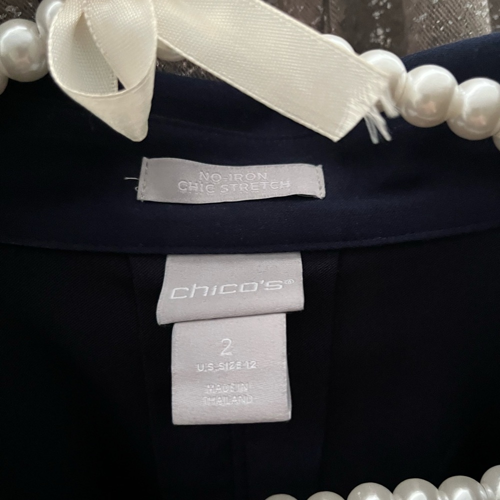 Chico’s Bow & Grommet Tunic - Picture 4 of 5